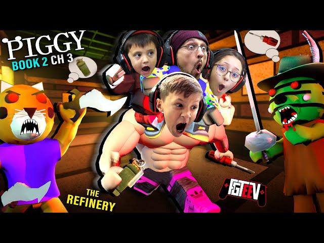 Roblox PIGGY Book 2 Chapter 3: REFINERY + Zizzy's Infected? (FGTeeV Family Escape)