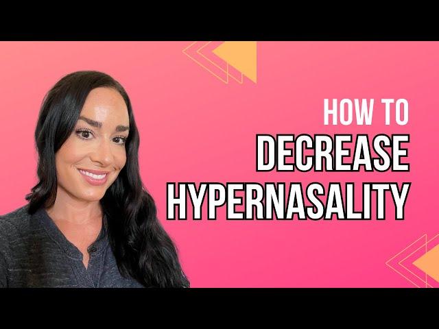 How to Decrease Hypernasality | Voice & Motor Speech