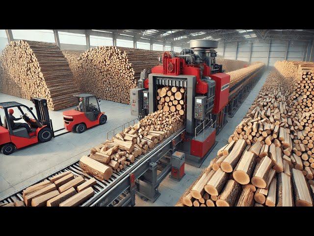 Fastest Firewood Processing Machine | World's Fastest Modern Wood Cutting Chainsaw Technology #12