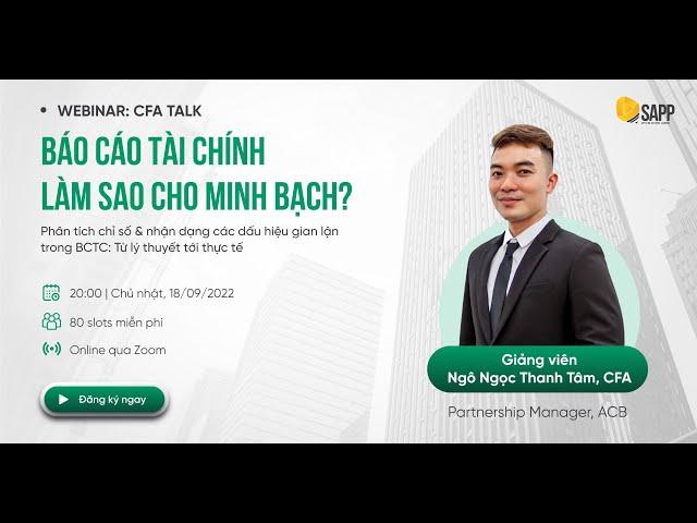 [Webinar]- Báo cáo tài chính làm sao cho minh bạch? | SAPP Academy