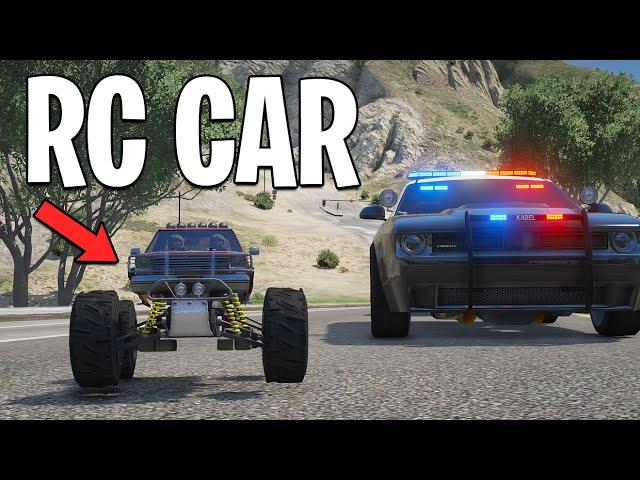 Running From Cops with RC Car in GTA 5 RP
