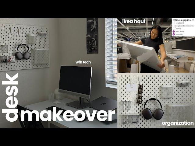 home office makeover ️ work from home setup, amazon + ikea office essentials
