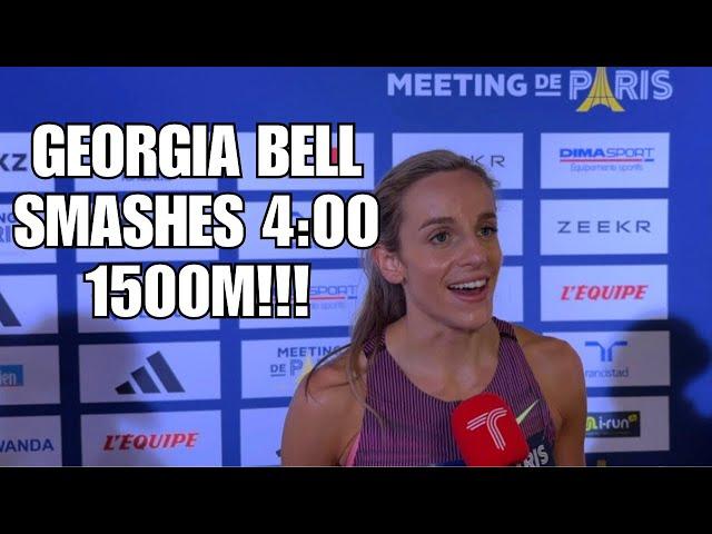 Georgia Bell selected for Olympic 1500m then SMASHES 4 minute barrier | Paris Diamond League