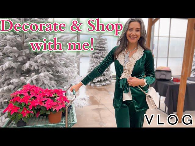 Decorate for Christmas With Me , Holiday Fashion TRY ON HAUL , Shop With Me