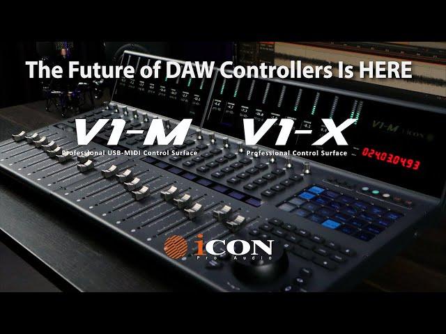 iCON Pro Audio V1-M DAW Controller and V1-X DAW Control Expander