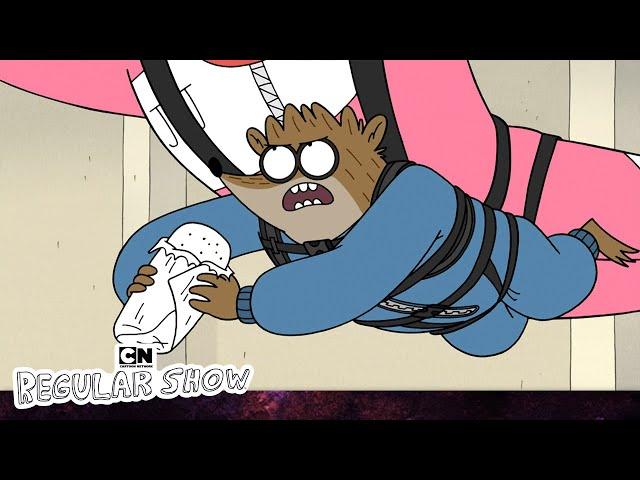 Eating a Burrito in the Air? | Regular Show | Cartoon Network