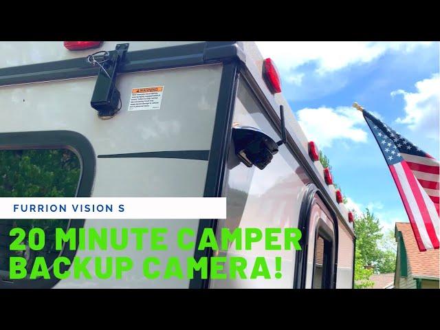 Furrion Vision S Backup Camera Install on Forrest River Truck Camper! 20 minutes is all it takes!