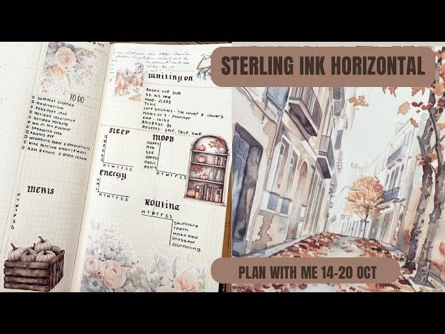 Standard size 14-20 October Sterling Ink (N1) Horizontal Plan with me