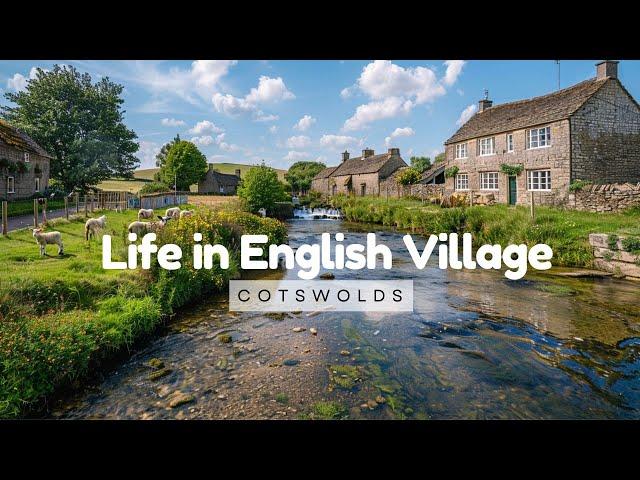 Beautiful Scenery of English Countryside Cotswolds Walking Tour [4K HDR]