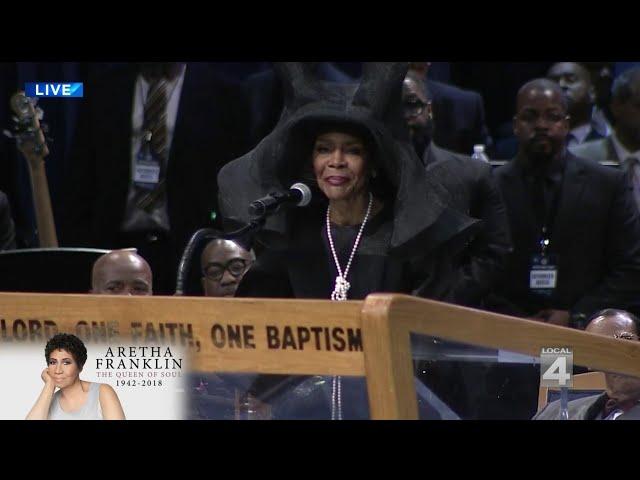 Cicely Tyson speaks at Aretha Franklin's funeral