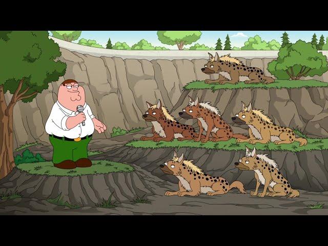 Family Guy - Peter doing stand-up inside the hyena exhibit