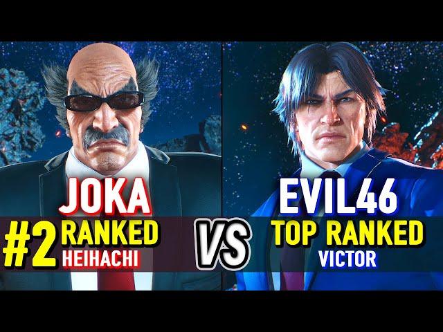 T8  JOKA (#2 Ranked Heihachi) vs EVIL46 (Top Ranked Victor)  Tekken 8 High Level Gameplay