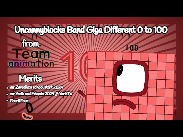 Uncannyblocks Band Giga Different 0 to 100 (Not made for Kids)