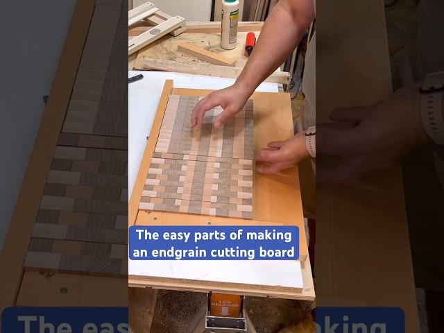 The easy parts of making an endgrain cutting board #cuttingboard #woodworking #woodshop