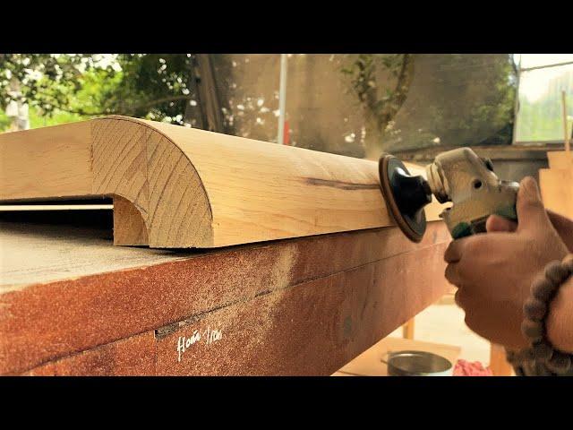 Extremely Ingenious Skills Curved Woodworking Crafts Worker || Glass Coffee Table Wood Furnitures