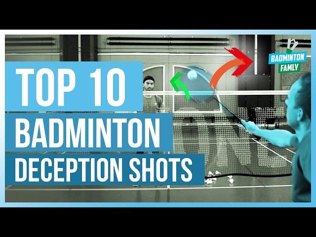 Top 10 BADMINTON DECEPTION TRICK SHOTS | Badminton Famly