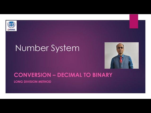 Number System - Decimal to Binary Conversion 1