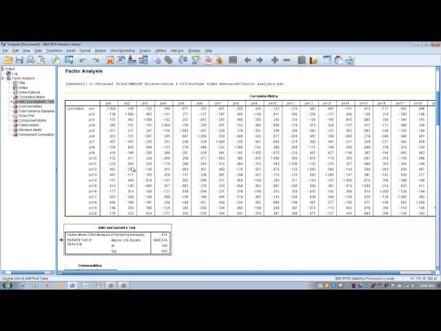 How to Use SPSS: Factor Analysis (Principal Component Analysis)