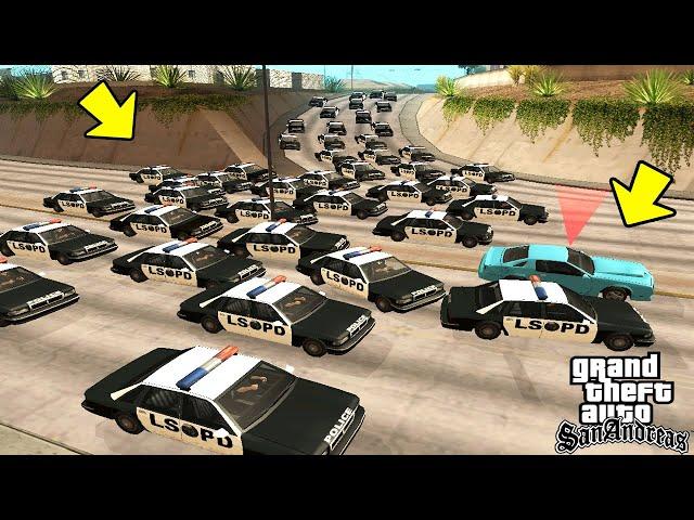 The Biggest Police Chase in GTA San Andreas!