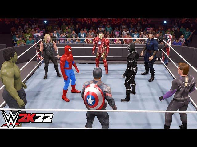 I Put All Avengers in Battle Royale Match - WWE 2K22 PS5 [4K HDR]