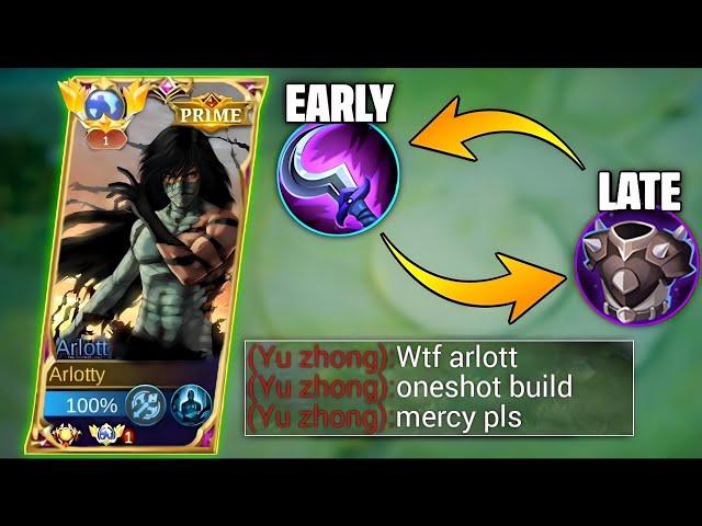 GLOBAL ARLOTT NEW ONE SHOT BUILD NEW BROKEN FIRST ITEM FOR EARLY AND LATE GAME! (PLS TRY) | MLBB