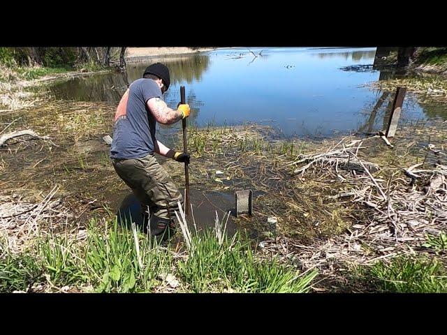 Unclogging Badly Clogged Culvert - Clogged Since The Early 1980’s !