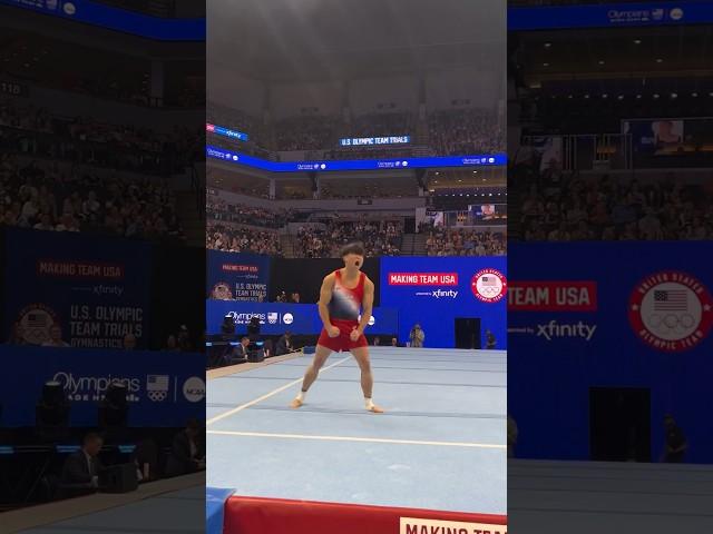 Asher Hong’s celebration  #gymnast #gymnastics #sports #olympics #olympic #athlete #tumbling