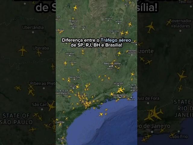 Diferença entre o Tráfego aéreo de São Paulo, Rio de Janeiro, Belo Horizonte e Brasília 