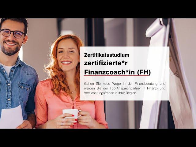 Zertifikatsstudium zertifizierte*r Finanzcoach*in (FH)