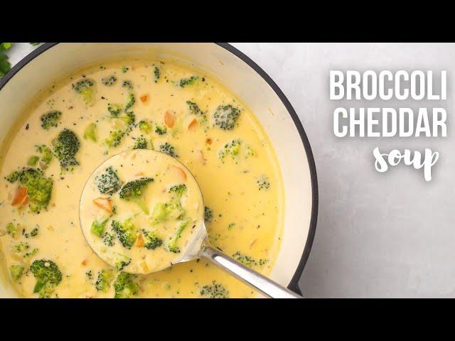 Creamy Broccoli Cheddar Soup | The Recipe Rebel