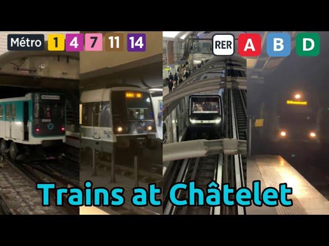 Trains at Châtelet - Les Halles