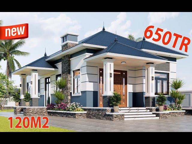 CHỈ 650TR TRỌN GÓI thi công phần thô mẫu NHÀ VƯỜN 1 TẦNG 120m2 tại CẦN THƠ | MH01419