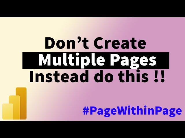 How to Create in Page Navigation in PowerBI | Page within a Page | Using bookmarks MiTutorials