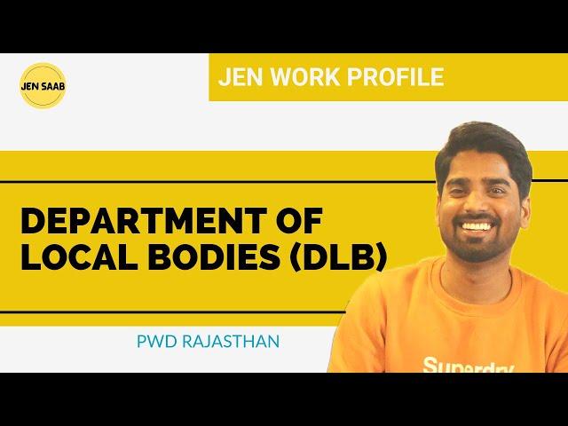 DLB JE Work Profile || Department Of Local Bodies || DLB JEN Works