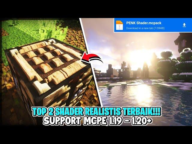 KEREN GUYS!! top 2 shader realistic mcpe 1.20 | shader render dragon - render dragon shaders