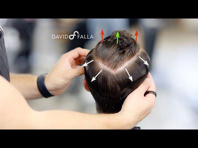 HOW TO CUT THE TOP WITH SCISSORS -  POMPADOUR BARBER TUTORIAL