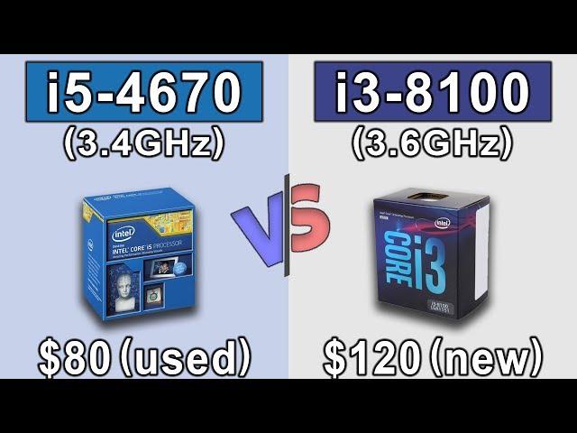 Core i5 4670 vs i3 8100 | New Games Benchmarks