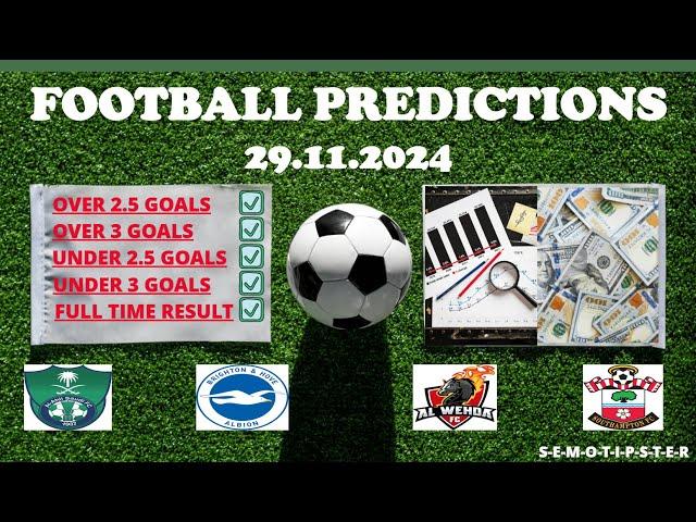 Football Predictions Today (29.11.2024)|Today Match Prediction|Football Betting Tips|Soccer Betting