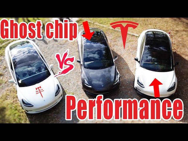 Tesla Model 3 LR with Ingenext Ghost Chip vs Tesla Model 3 Performance! - How do they REALLY compare