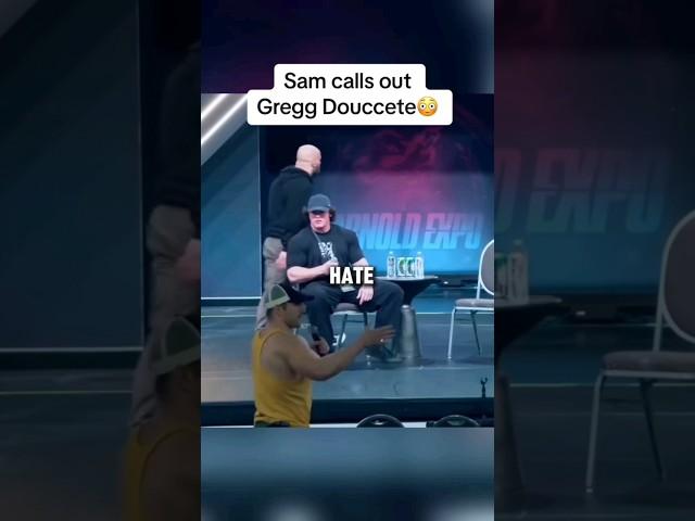 SAM SULEK CALLS OUT GREG DOUCCETE AT ARNOLD EXPO #samsulek #samsulekshorts #gregdoucette #arnold