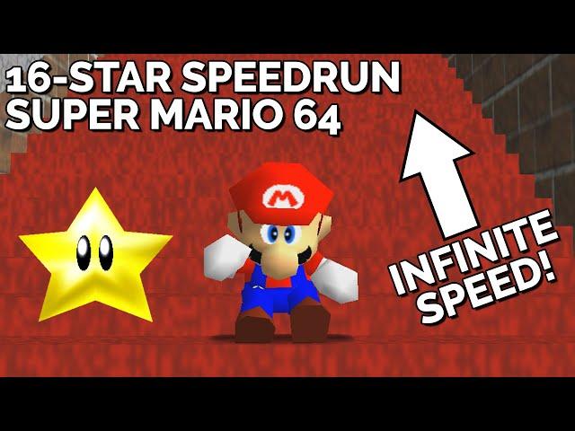 Super Mario 64 Speedrun: 16 stars (commentated by Maurits)