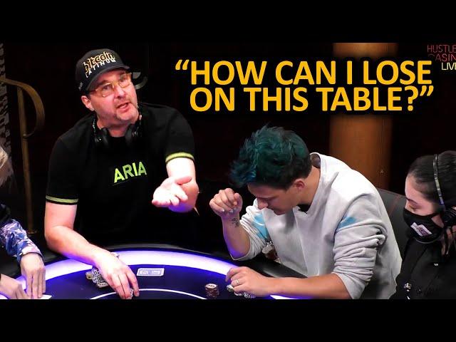 Phil Hellmuth is SO TILTED after @MrBeast OWNS him @HustlerCasinoLive