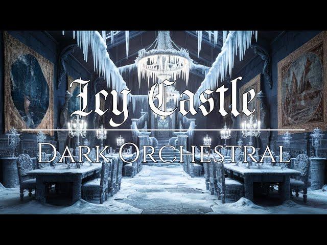 Dark Orchestral Music ️ Abandoned Icy Castle Banquet Hall ️ Dark Academia Ambience