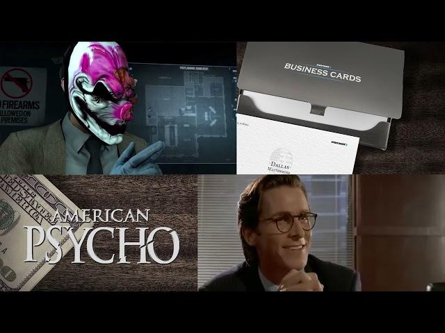 Business Card Scene: PAYDAY 2 vs American Psycho Comparativa Sincronizada