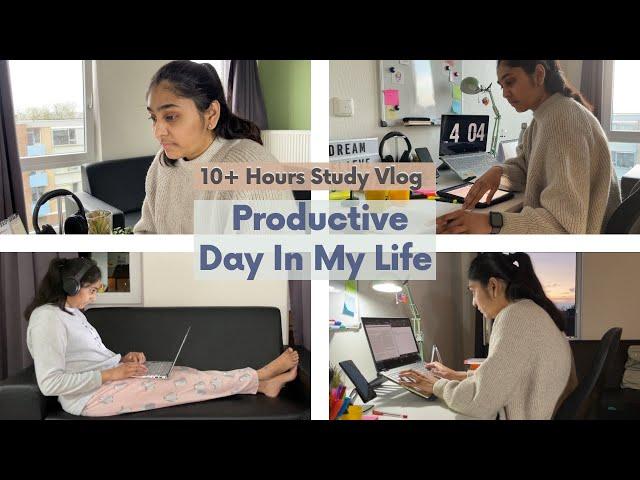 STUDY VLOG - 10+ Hours Productive Study Day In My Life