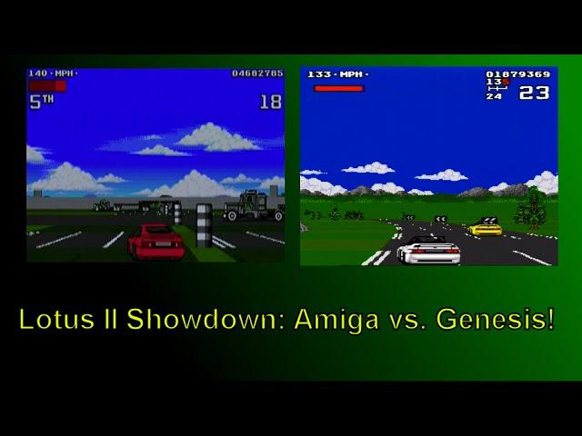 Cool and Unusual Games: Lotus Turbo Challenge II (Amiga vs. Genesis) Review!