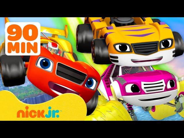 Blaze and the Monster Machines | 90 MINUTOS de misiones y rescates de Blaze   | Nick Jr. en Español