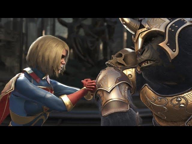 Injustice 2: Supergirl & Power Girl Vs Gorilla Grodd - All Intro/Outros, Clash Dialogues, Super Move