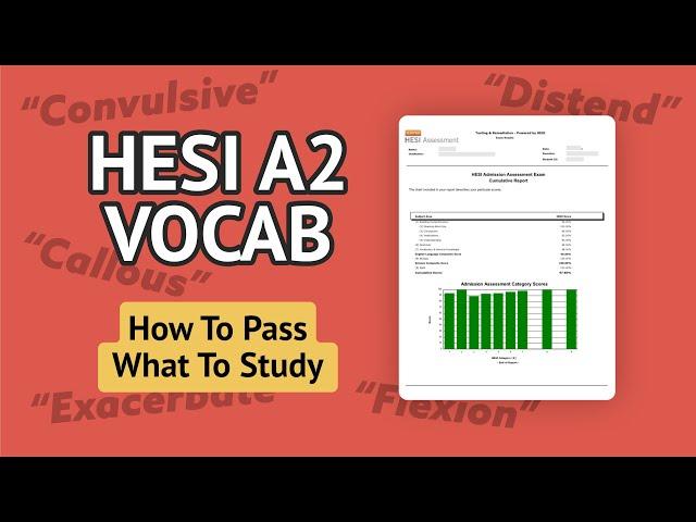 HESI A2 Vocab | How To Pass and Words To Study