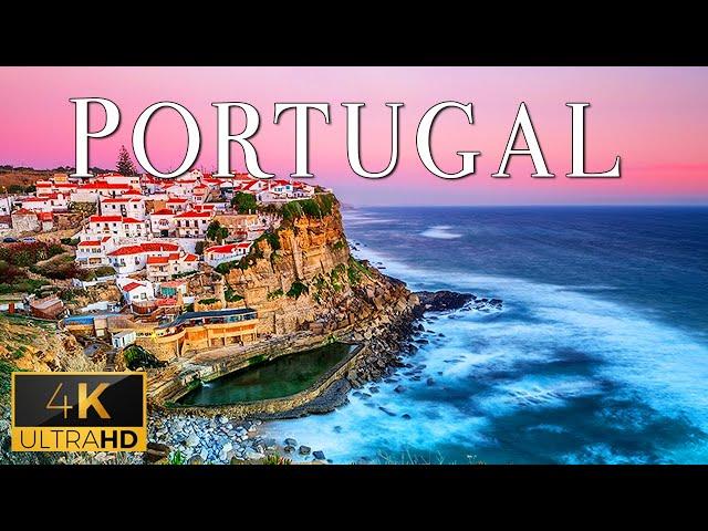 FLYING OVER PORTUGAL (4K UHD) - Soothing Music With Stunning Beautiful Natural Film For Relaxation